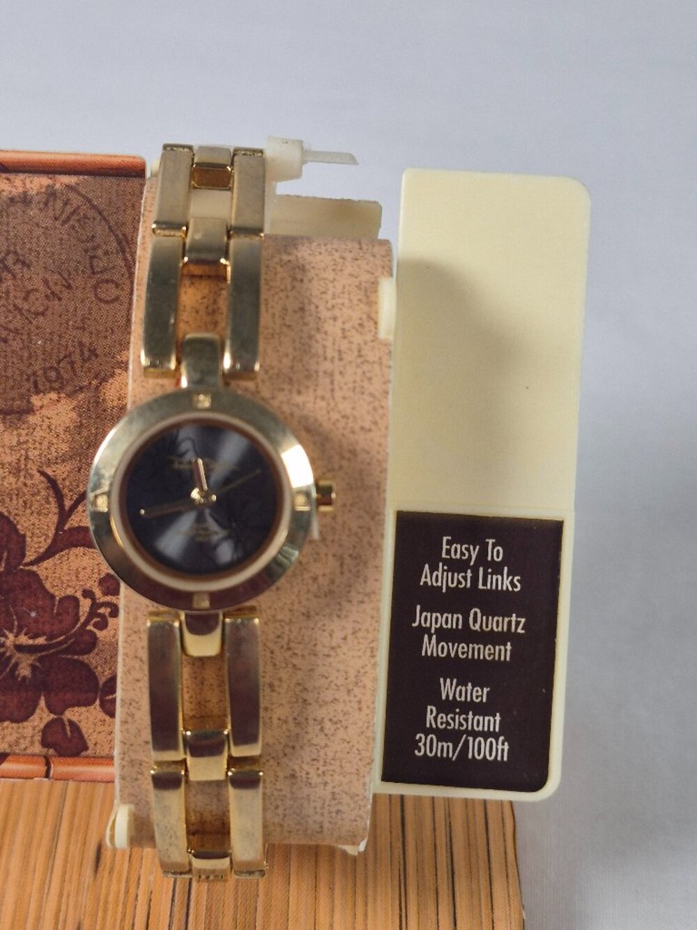 Panama Jack Surf Girl Ladies Gold Tone Thin Wristwatch Surf Girl II Bracelet